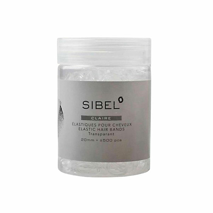 Sibel - Elastic Hair Bands - Clear, 20mm ca. 500 St.