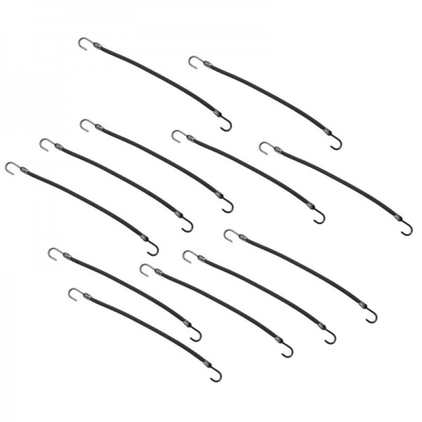 Haar Binder glatt 12er Pack Braun-Schwarz