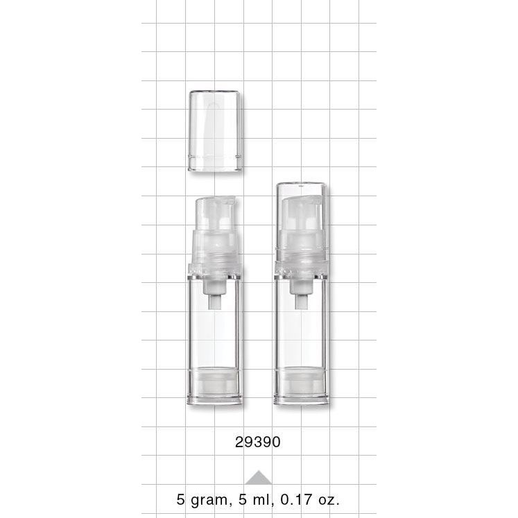 BELA-Kosmetik - Leere Airless Plastikflasche, 5gr/5ml