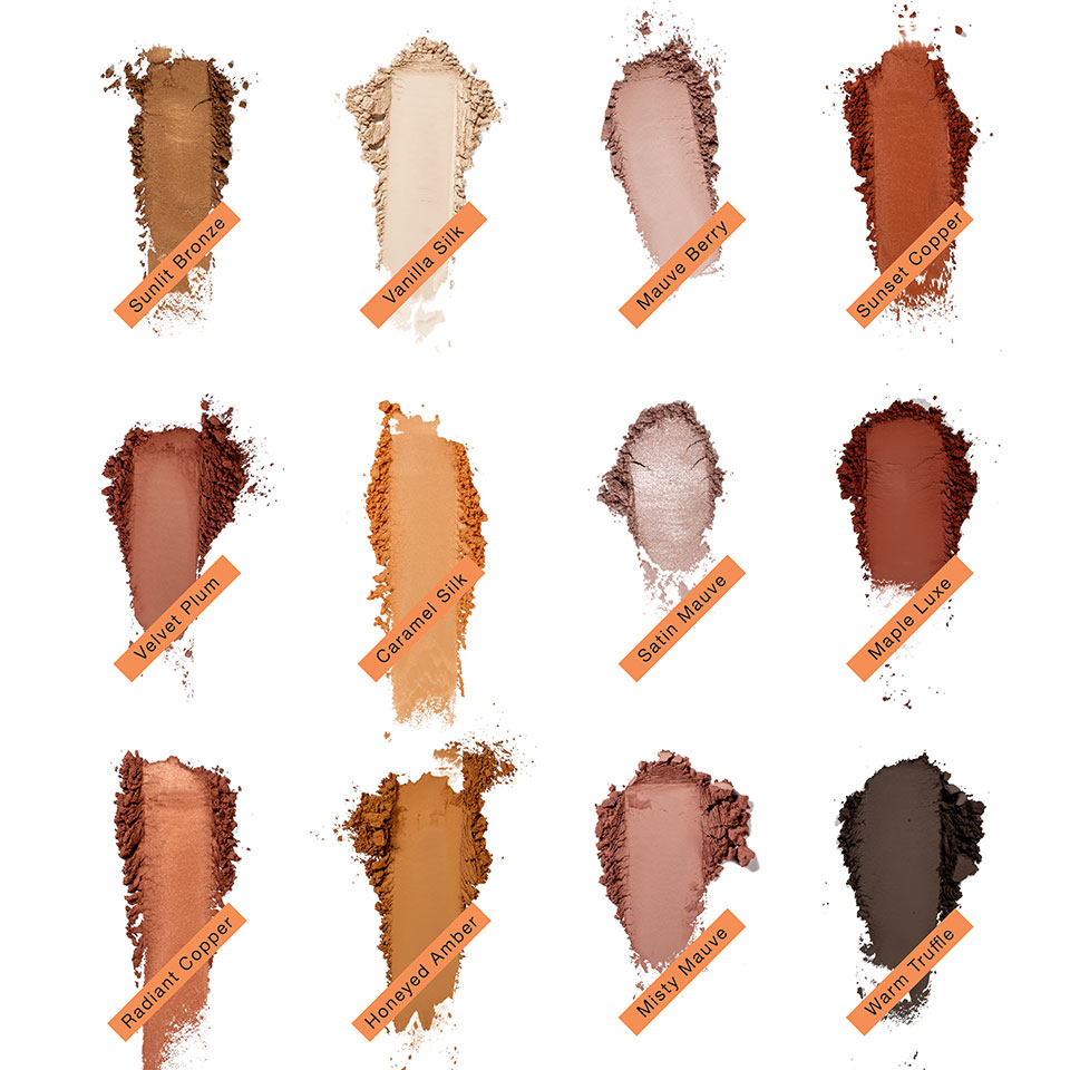 Kryolan - Velvet Vision - Eye Shadow Palette, 12 Farben