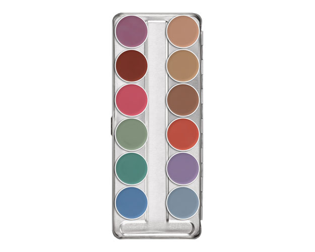 Kryolan Aquacolor Palette 12 Farben (V)