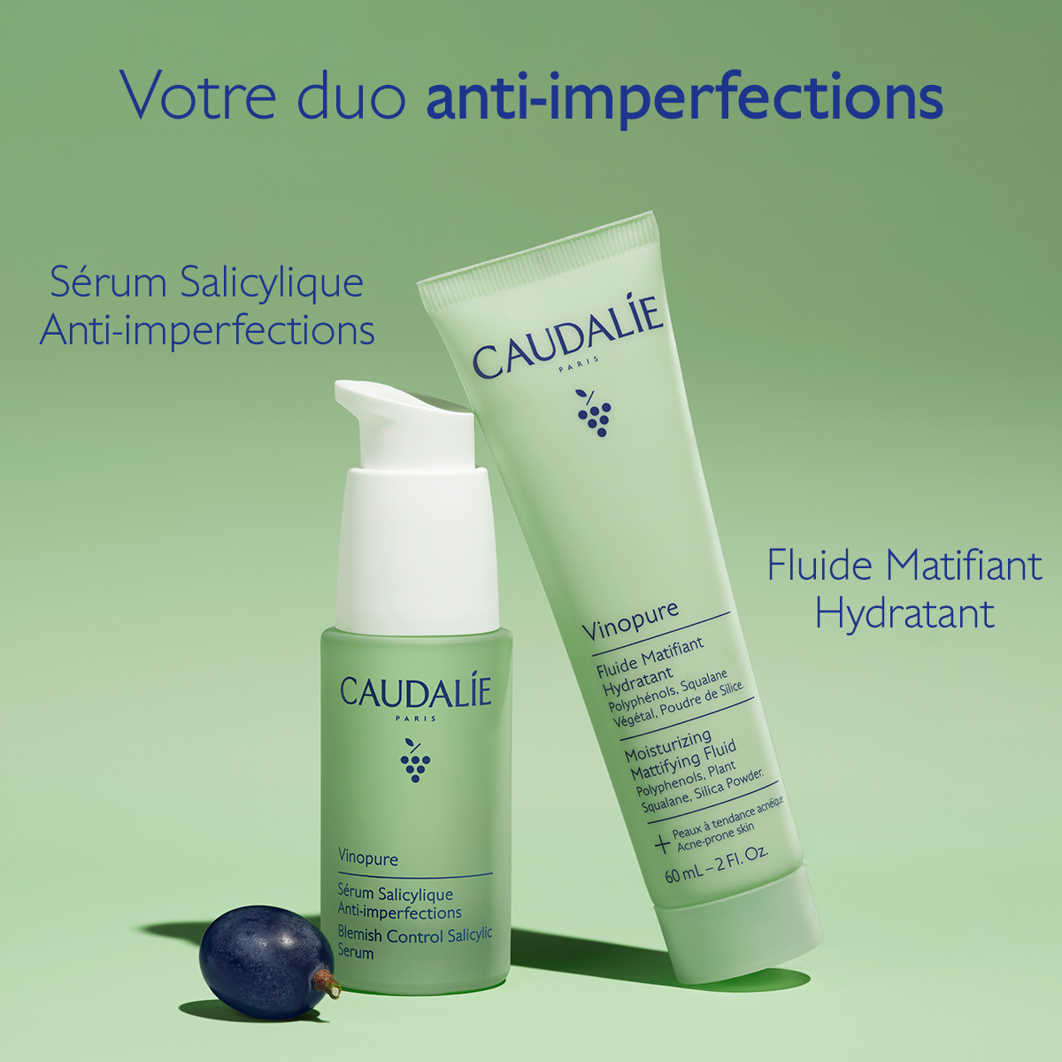 Caudalie - Vinopure SET Serum + Reinigungsgel
