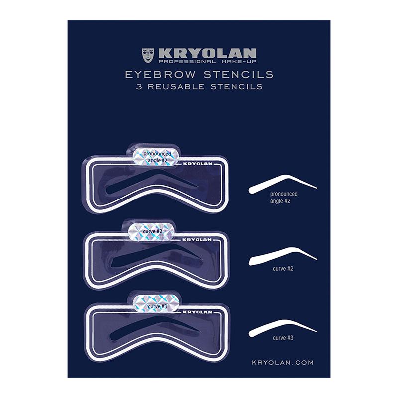 Kryolan - Eyebrow Design Stencil 3-Set - Set1