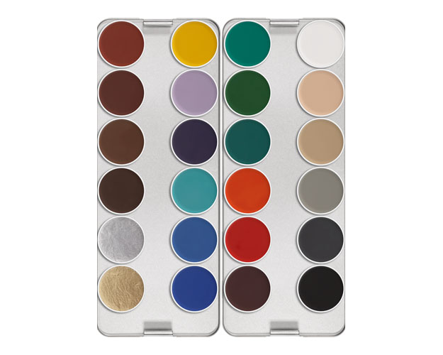 Kryolan Aquacolor Palette 24 Farben (V)