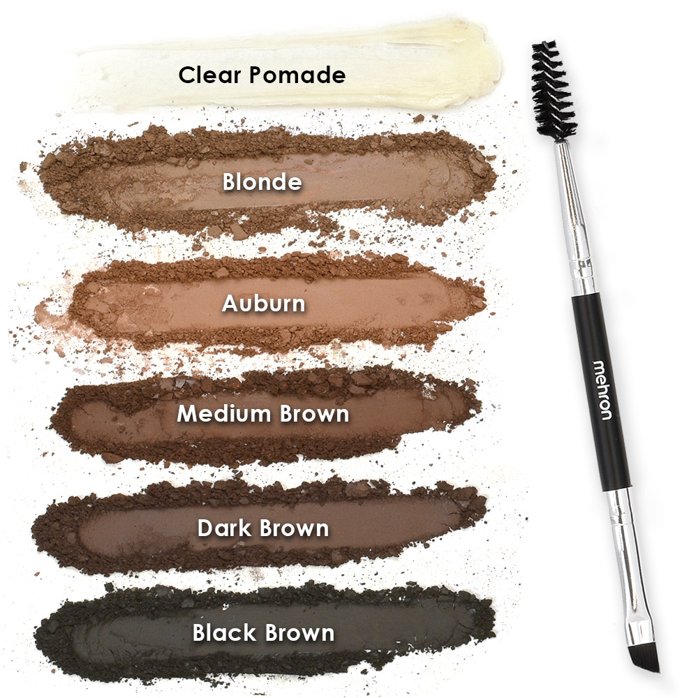 Mehron - PRO BROW Palette 5 Farben + Clear Pomade, 24g