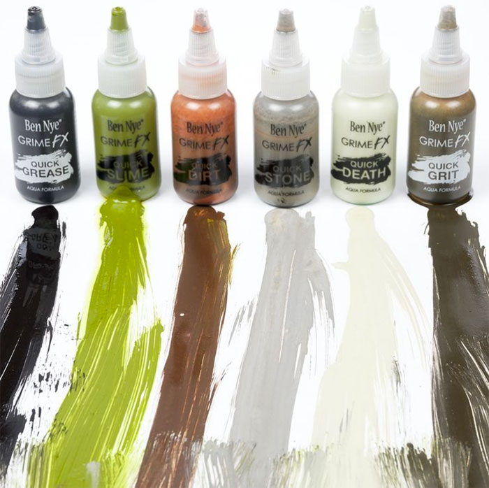Ben Nye - ProColor Airbrush Paint - Grime FX, Pack 6x30ml