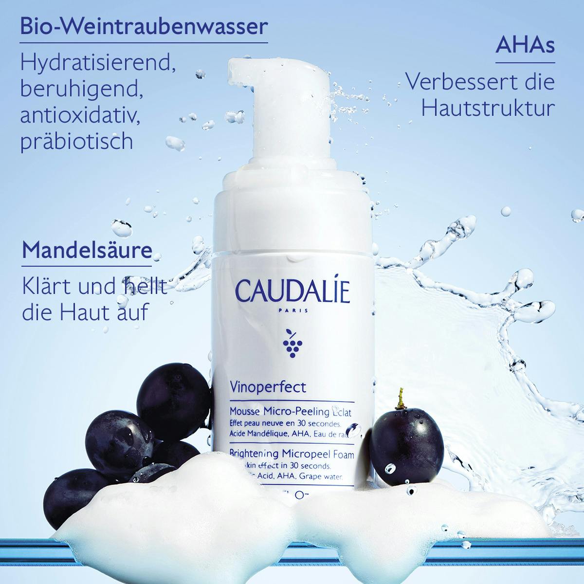 Caudalie - Vinoperfect - Mikro Peeling Schaum, 50ml Caudalie - Vinoperfect - Mikro Peeling Schaum, 50ml